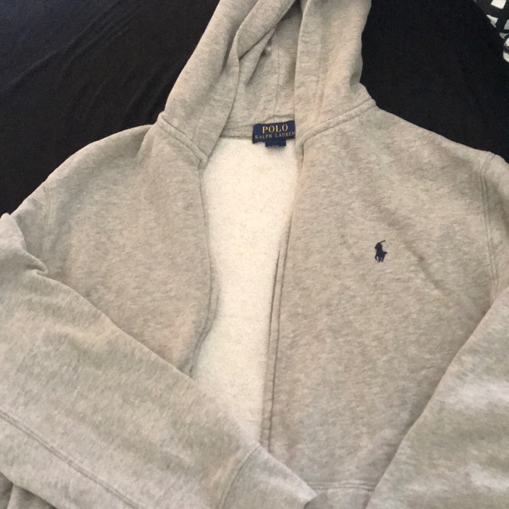 Kids polo zip up hoodie